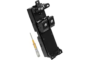 Beneges Elektrischer Fensterheberschalter 1J3959857 für Golf 4 Jetta Bora Passat Seat Leon Skoda Fabia, Power Fenster Lock Schalter Fensterheber Vorne Links Fensterheber