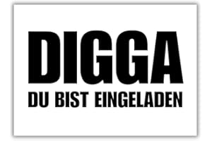 ‎CELEBR8TE celebr8te 12x lässige Geburtstagseinladungen - DIGGA DU BIST EINGELADEN - Einladungskarten für Kindergeburtstag Jungen - Teenager Party Einladungskarten inkl. Messenger Bild & Urlaubsgutschein