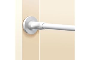 GOLDION Gardinenstange Multifunktionale Teleskopstange ohne Bohren 115-265cm Matt Weiß Ausziehbare Klemmbar Vorhangstange - Extra Lange Teleskopstange - für Trennwand, Vorhang und Balkon