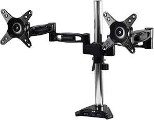 ARCTIC Z2 PRO (Gen 2) - Desk Mount Dual Monitor Arm with Powered 4-Port SuperSpeed USB Hub for up to 32"/29" Ultrawide, up to 10 kg Weight Capacity, 360° Rotation – Black