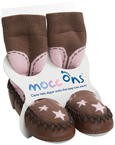 Mocc Ons Moccasin Style Slipper Socks - 6-12 Months, Cowgirl