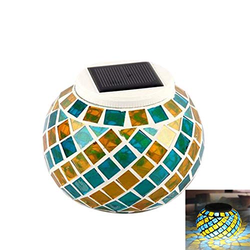 Solar luces, LED Lámpara de luz solar que cambia de color de cristal de cristal bola de sol mágica impermeable para jardín, mesa, patios, fiestas en interiores, decoración navideña