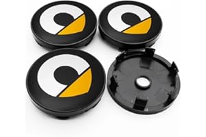KardoL 4 Pezzi 60MM Coprimozzi Compatibile con per Smart 450 451-454 Forfour 453 Fortwo - Forte e Robusto Coprimozzo Ruota Dell'Auto Accessori,D
