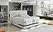Produktbild XXL MANCHESTER Boxspringbett mit Elektrischer Liegefunktion Designer Boxspring Bett Chesterfield LED WEISS CHESTERFIELD DESIGN Weiss Kunstleder Größe 180_x_200_cm