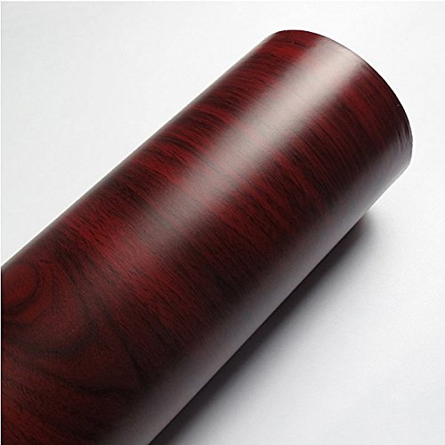 NEOXXIM Klebefolie Holzdekor – Mahagoni dunkel – 30 x 122 cm -Deko Möbelfolie selbstklebend Größe Farbe wählbar - 3