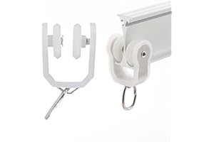 JOS & HAZ Curtain Tracks Accessories (10 Pack Curtain Track Roller Hooks)