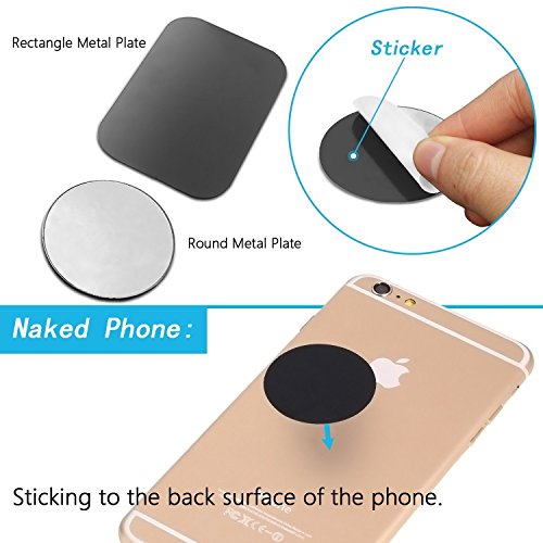 [2 Pezzi] iVoler Super Mini Supporto Auto Smartphone Magnetico Porta Cellulare Auto del Ventilatore Universale per iPhone X / 8 / 8 Plus / 7 / 7 Plus / 6(s) / 6(s) Plus / SE / 5s / 5, Samsung Galaxy S9 / S9+ / S8 / S8+ / S7 / S7 Edge / S6 / S5 / J5 / A5, Asus Zenfone 3 / 4, Huawei, Google Nexus, LG, Nokia, Blackberry, Xiaomi, Lenovo, HTC, ecc. - Nero