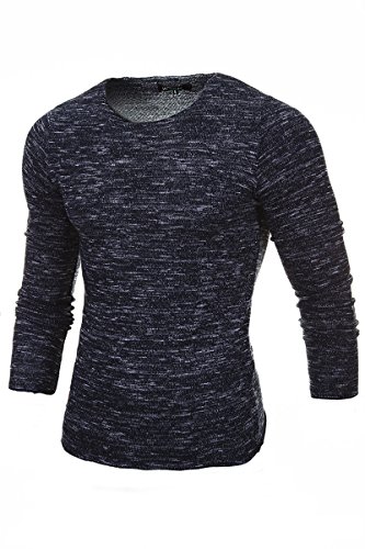 MERISH Jerséis para Hombre Cuello Redondo diseño Muy Bonito Slim Fit Conveniente para Todas Las Ocasiones, Modell 306 Antracita L