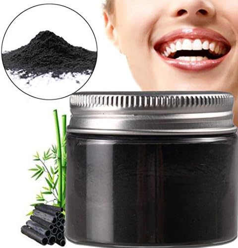 Prevently Bamboo Charcoal Tooth powder, Bamboo Charcoal Natural Teeth Whitening Powder Peppermint Flavour, Toothpaste Whitening Teeth Remove Halitosis Plaque Dentifrice (Black)