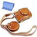 Produktbild First2savvv braun Premium Qualität Ganzkörper- präzise Passform PU-Leder Kameratasche Fall Tasche Cover für Olympus PEN E-PL8 EPL8 mit 14-42m Lens mit Reinigungstuch