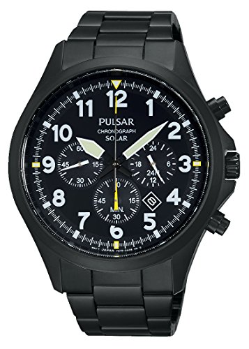 Pulsar Herren-Armbanduhr XL Solar Chronograph Quarz Edelstahl beschichtet PX5003X1 Pulsar Herren-Armbanduhr XL Solar Chronograph Quarz Edelstahl beschichtet PX5003X1