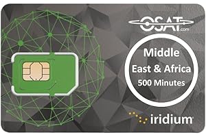OSAT Iridium Moyen-Orient et Afrique 500 Minutes de Temps d'antenne prépayé pour téléphone Satellite – Validité 365 Jours – Rechargeable – Activation et recharges en Ligne