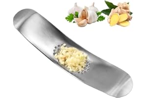 THETAG Manuel Presse-ail, Coupe-ail en Acier Inoxydable Schiffstyp Broyeur Manuel à l'ail Presse-ail de Cuisine Forme du Bateau Éplucheur d'ail professionnel Va au Lave-vaisselle Cuisine Gadget