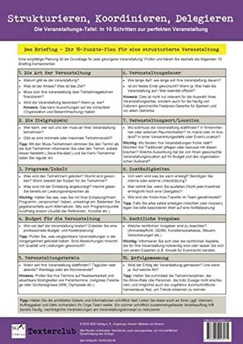 Die Veranstaltungs-Tafel: In 10 Schritten zur perfekten Veranstaltung (Texter-Tools)