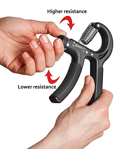 Mture Einstellbares Hand-Trainingsgerät Anpassbare Federgriffhantel Fingerhantel Handmuskeltrainer Handgreif-Trainer Griff-Verstärker einstellbarer Widerstandsbereich von 22 bis 88 Pfund (10-40 Kg) – Handgelenk, Unterarm Krafttraining Heavy Grips - 4