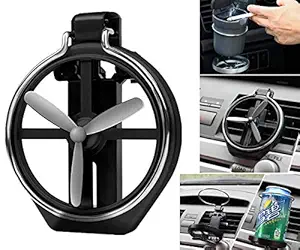 Interesting car Black Folding Cup Holder for air Outlet of Automobile air Conditioner,can be Folded into air Outlet Propeller