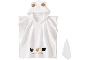 HAGOT Badponcho för barn, badhandduk med babyhuva, superabsorberande handdukar och badutflykter, badhandduk för nyfödd flicka pojke 0–3 år