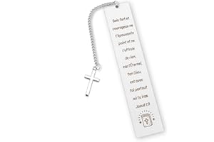 LMASHRBAIW Marque-Page Chrétien,Signet Inspirant,Cadeau pour Communion et Confirmation,Cadeau de baptême,Cadeau d'Anniversaire et Calendrier de l'Avent,Marque pages religieux pour femme et hom