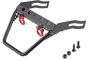 DILWE Pare-Chocs Avant en Acier pour RC Crawler télécommandée Axial SCX10 1/10 Voiture rc(Plat)