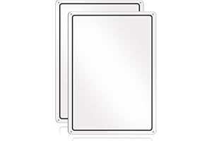 ANDCHI 2-Stück Leeres Alu-Schild DIY Tafel Weiße Schilder mit Schwarze Rahmen Nachrichtentafel Metal Weiße, 25x35cm Blanko-Aluschild (Black)