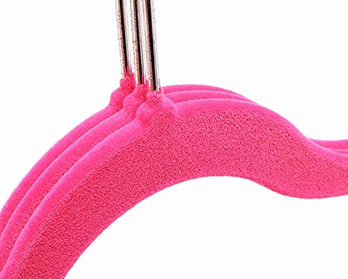 comprare on line logei® 30 pezzi Grucce appendiabiti rivestimento del mucchio Grucce per bambini anti-scivolo, Rosa prezzo