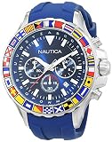 reloj yess 10 atm dimensión caja: 47 mm Nautica Reloj Analógico de Cuarzo para Hombre con Correa de Silicona - NAD19562G