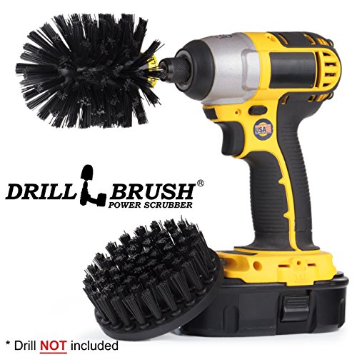 Preisvergleich Produktbild Drillbrush Neue Schnellwechselwelle Ultrastiff Heavy Duty Steinreinigungsbürste schwarz