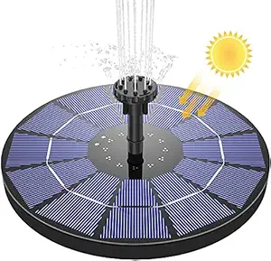 Blastoise Solar Powered Fountain Pump for Bird Bath, 2.5W New Model Solar Water Fountain Floating Pump Submersible with Battery Back Outdoor Water Feature for Pool, Garden, Pond, Water Circulation