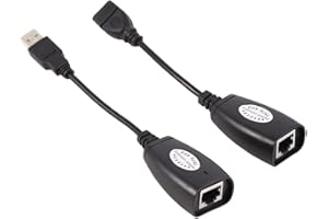 ASHATA Adapter sieciowy USB, adapter Richer-R LAN Sieć USB 2.0 Adapter USB do RJ45 Ethernet, adapter Gigabit Ethernet, odpowiedni do kabla krosowego Cat5 / RJ45 / Cat6 z PC czarny