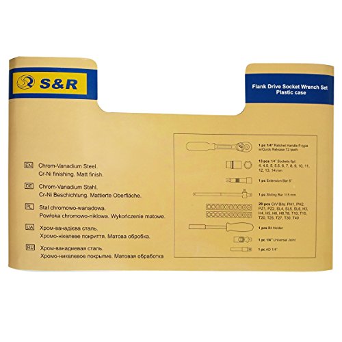 S&R Hobby-Steckschlüsselsatz 39-tlg. 1/4″ LOCK-Drive Profil in Plastikbox, Werkzeugkasten Ratschenkasten 1/4 Zoll Hobby-Line. Einführungspreis! - 7