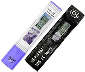 Digital Aid Wasserqualit&auml;ts-Messger&auml;t, 0-9990&nbsp;ppm, misst total gel&ouml;ste Feststoffe/elektrische Leitf&auml;higkeit/Temperatur, inkl. Leder-Schutzh&uuml;lle, TDS (Total gel&ouml;sten Feststoffe)