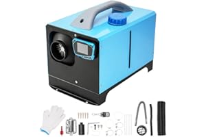 Fesuda 8KW 12V All-in-One Diesel Luftheizung Zusatzheizung Standheizung mit Schalldämpfer, LCD-Schalter, Fernbedienung für LKW, Boot, Autoanhänger, Wohnmobile, Caravan (Blau) Upgrade