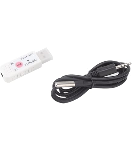 Sensore Temperatura UbiBot UB-DT-P1-3M-R-USB - Monitoraggio Wireless - Per Interni - Con USB