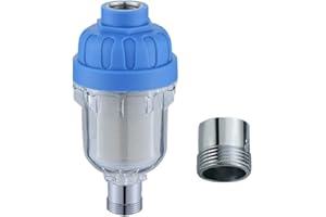 KUEZCVYA Vorfilter Sedimentfilter - Wasserfilter Für Wasserhahn, Sediment Im Wasser Reduzieren Wasser-Vorfilter-Sedimentfilter, Edelstahl Leitungswasser Filter Für Waschmaschinen - Wasserreiniger (3/4")