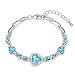Yellow Chimes Blue Metal Cz Charm Bracelet for Women RS.675.00