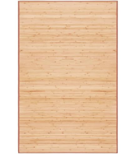 Tapis De Chemin En Bambou SaRani – 500 X 50 Cm, Fond Antidérapant Caoutchouc, Naturel Beige, Lavable