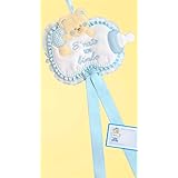FIOCCO NASCITA SOPRA CULLA BIBERON NON DA RICAMARE 15X20 CM (AZZURRO)