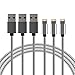 Produktbild Vsllcau Lightning Kabel 1m Metall [3 Pack] für iPhone 7 / 7plus, 6 / 6S / 6 Plus / 5/5 C / 5S, iPad 4 Mini Air, iPod Nano 7, iPod Touch 5 und so weiter Schwarz