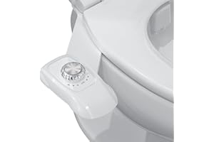 BYRISON - Bidet Toilette wc non électrique - Toilette Japonaise avec Double Buses - Pression d'eau Réglable - Pipeline en acier inoxydable - Hygiènique, Ecologique et Economique - Blanc