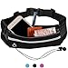 Produktbild AuBer Sport Hüfttasche Leichtes Laufgürtel Running Gürtel Runner Hüfttasche Band Taille Fanny Pack Fanny Tasche Wasserdicht Geld Gürtel mit 2 Seitlichen Taschen, Reißverschlusstasche & Kopfhörer Loch Hält alle Handys Größe unten 6" und Zubehör Passend für Männer Frauen für Reise Urlaub Camping Klettern Wandern Outdoor Sport Fitnessstudio und Hund Walking