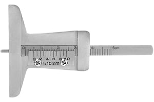 MARANON Calibro di profondità del battistrada, calibro di profondità del battistrada della gomma dell'acciaio inossidabile Calibro del tester per il motociclo del camion dell'automobile 0-10mm