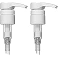 Barbers VIntage Universal Pump Dispenser Pack of 2, Fits most popular Shampoo, Conditioner size, 1 Litre, 1000ml, 750ml, 500ml, White