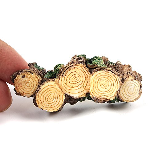 Ornament Baumstumpf Brücke Miniatur Kunstharz Garten Fee Topf Blumentopf Home Decor Blumen - 3