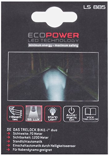 Trelock Beleuchtung LS 885 Bike-i Duo 55 FD S/SL/A Dynamofrontscheinwerfer, Black, 8001809 - 2