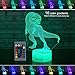 Produktbild samLIKE 3D Nachtlicht Dinosaurier Optical Illusion Lampe mit Fernbedienung Tisch LED Täuschung Tischlampe 16 Farbwechsel USB T-Rex Nachtlichter Eingebaute Batterie Dekoleuchte für Kinder (Mehrfarbig)
