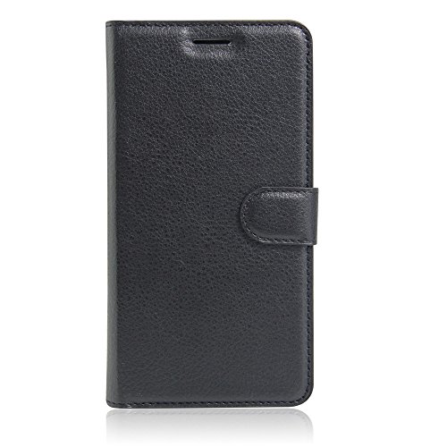 Huawei Y6 II Funda  Anzhao Funda de Cuero Piel Carcasa con Ranuras para Tarjetas para Huawei Y6 II  Negro 
