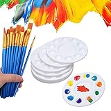 50 pinceles de pintura. Tamaño: estos contienen 10 tamaños (5/8 8 6 4 5 3 2 1 2/0) y cada tamaño tiene 5 pinceles de pintura. La longitud es de 16,5 cm ~ 19 cm.