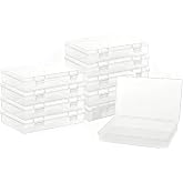 Torytoe 10 Pieces Plastic Storage Box with Lid, Small Boxes | Mini Clear Plastic Storage Boxes for Jewellery Trinkets and Sma
