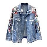 chaqueta vaquera borrego mujer stradivarius Las decoraciones de lentejuelas de diferentes colores y perlas, son muy bonitas y elegantes, hace esta chaqueta más de moda.