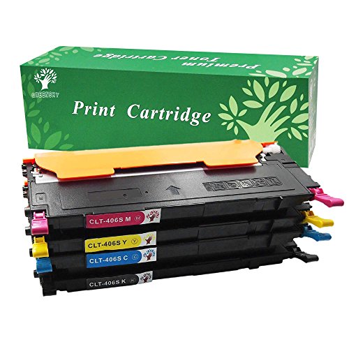 GREENSKY Kompatible Tonerkartuschen Ersatz für Samsung CLT-406S 4 Packung (1B 1C 1Y 1M) für Samsung CLP-360 CLP-360N CLP-365 CLP-365W SL-C410W SL-C460FW CLX-3300 CLX-3305 CLX-3305N CLX-3305FN CLX-3305FW CLX-3305W SL-C460FW Xpress C460FW C460W C410FW C410W
